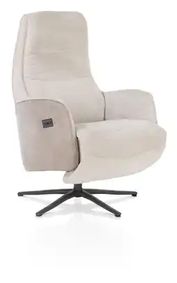 Henders & Hazel Felino, relaxfauteuil 2-m. - manuele hoofdsteun - poot graphiet - Livigno/Oregon kiezel aanbieding