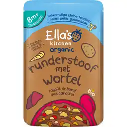 Etos Ella's Kitchen Bio Runderstoof + Wortel 190G 8+ aanbieding