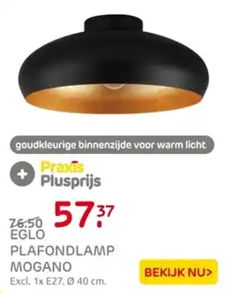 Praxis Eglo plafondlamp mogano aanbieding