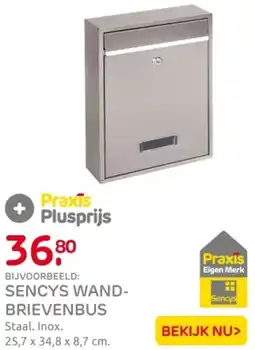 Praxis Sencys wandbrievenbus aanbieding