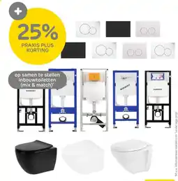 Praxis Samen te stellen inbouwtoiletten (mix & match) aanbieding