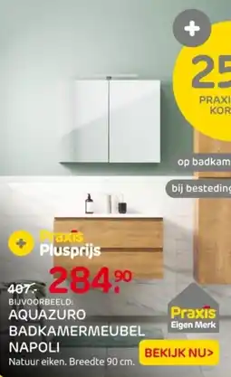 Praxis Aquazuro badkamermeubel napoli aanbieding