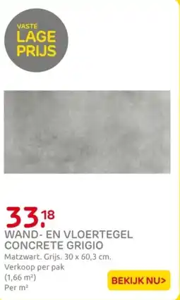 Praxis Wand- en vloertegel concrete grigio aanbieding