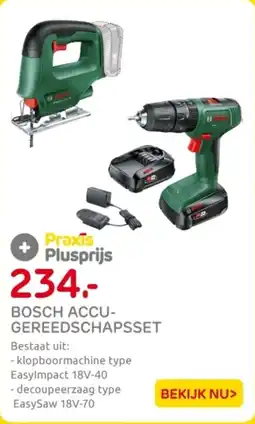 Praxis Bosch Accugereedschapsset aanbieding