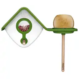 Pets Place Lona Voerstation H2 - Voederhuis - 32x17x14 cm Groen Wit aanbieding