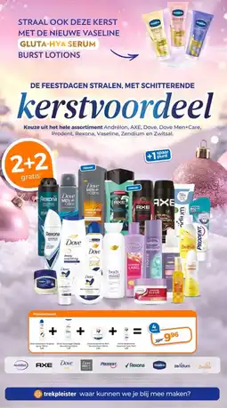Trekpleister Keuze uit het hele assortiment Andrélon, AXE, Dove, Dove Men+Care, Prodent, Rexona, Vaseline, Zendium en Zwitsal. aanbieding