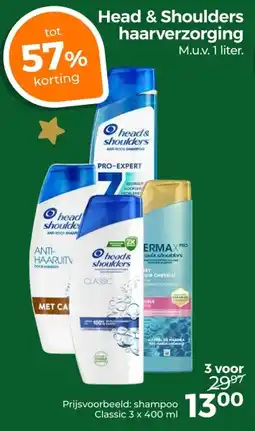 Trekpleister Head & Shoulders haarverzorging aanbieding