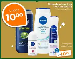 Trekpleister Nivea deodorant en douche aanbieding