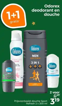 Trekpleister Odorex deodorant en douche aanbieding