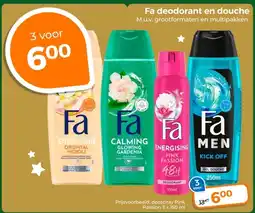 Trekpleister Fa deodorant en douche aanbieding