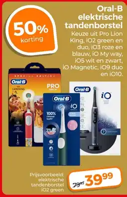 Trekpleister Oral B elektrische tandenborstel aanbieding
