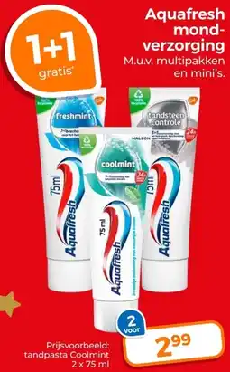 Trekpleister Aquafresh mond verzorging aanbieding