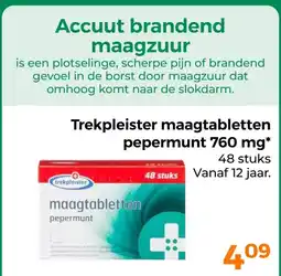 Trekpleister Trekpleister maagtabletten pepermunt aanbieding