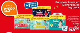 Trekpleister Pampers luiers en luierbroekjes big pack aanbieding