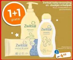 Trekpleister Zwitsal babyverzorging en doekjes enkelpak aanbieding