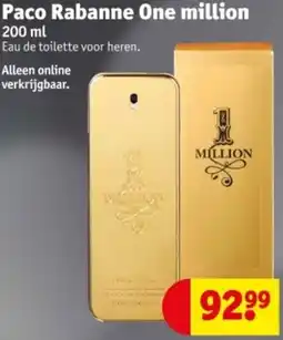 Kruidvat Paco Rabanne One million aanbieding