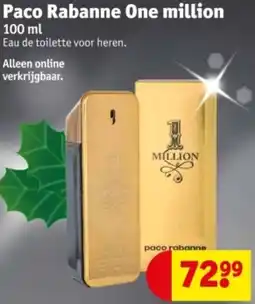 Kruidvat Paco Rabanne One million aanbieding