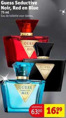 Kruidvat Guess Seductive Noir, Red en Blue aanbieding