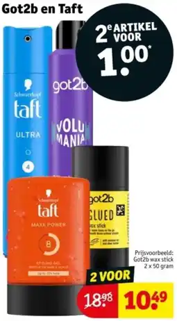 Kruidvat Got2b en Taft aanbieding