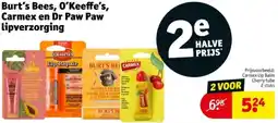 Kruidvat Burt's Bees, O'Keeffe's, Carmex en Dr Paw Paw Lipverzorging aanbieding