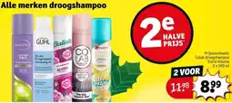 Kruidvat Alle merken droogshampoo aanbieding