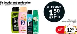 Kruidvat Fa deodorant en douche aanbieding