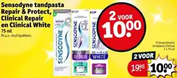 Kruidvat Sensodyne tandpasta Repair & Protect, Clinical Repair en Clinical White aanbieding