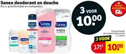 Kruidvat Sanex deodorant en douche aanbieding