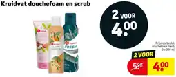 Kruidvat Kruidvat douchefoam en scrub aanbieding