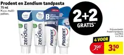 Kruidvat Prodent en Zendium tandpasta aanbieding
