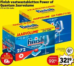 Kruidvat Finish vaatwastabletten Power of Quantum Jaarvolume aanbieding
