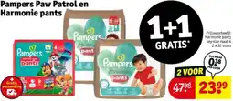 Kruidvat Pampers Paw Patrol en Harmonie pants aanbieding