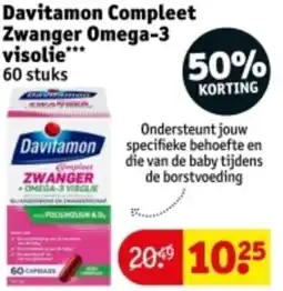 Kruidvat Davitamon Compleet Zwanger Omega-3 visolie aanbieding