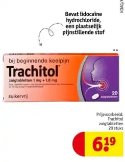 Kruidvat Trachitol zuigtabletten 20 stuks aanbieding