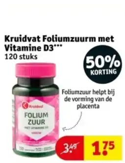 Kruidvat Kruidvat Foliumzuurm met Vitamine D3 aanbieding