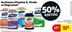 Kruidvat Davitamon Vitamine D, Visolie en Magnesium aanbieding