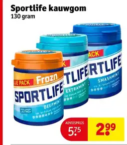 Kruidvat Sportlife kauwgom aanbieding