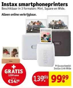 Kruidvat Instax smartphoneprinters aanbieding