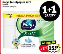 Kruidvat Nalys toiletpapier soft aanbieding