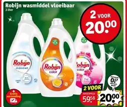 Kruidvat Robijn wasmiddel vloeibaar aanbieding