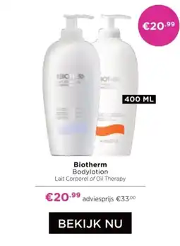 ICI Paris XL Biotherm Bodylotion Lait Corporel of Oil Therapy aanbieding
