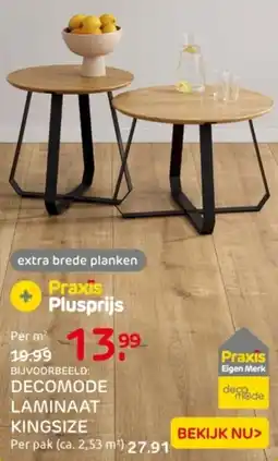 Praxis Decomode laminaat kingsize aanbieding
