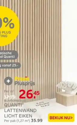 Praxis Quanti lattenwand licht eiken aanbieding