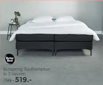 Wehkamp boxspring Southampton in 3 kleuren aanbieding