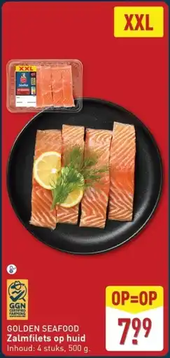 ALDI Golden seafood Zalmfilets op huid aanbieding