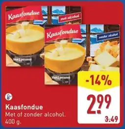 ALDI Kaasfondue aanbieding