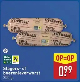 ALDI Slagers of boerenleverworst aanbieding