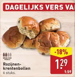 ALDI Rozijnen Krentenbollen aanbieding