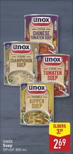 ALDI UNOX Soep aanbieding