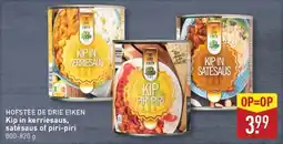ALDI Hofstee De Drie Eiken Kip in kerriesaus, satésaus of piri-piri aanbieding